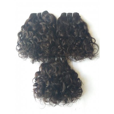 Natural raw curly hair, Temple donated south Indian human Unprocessed curly hair extensions